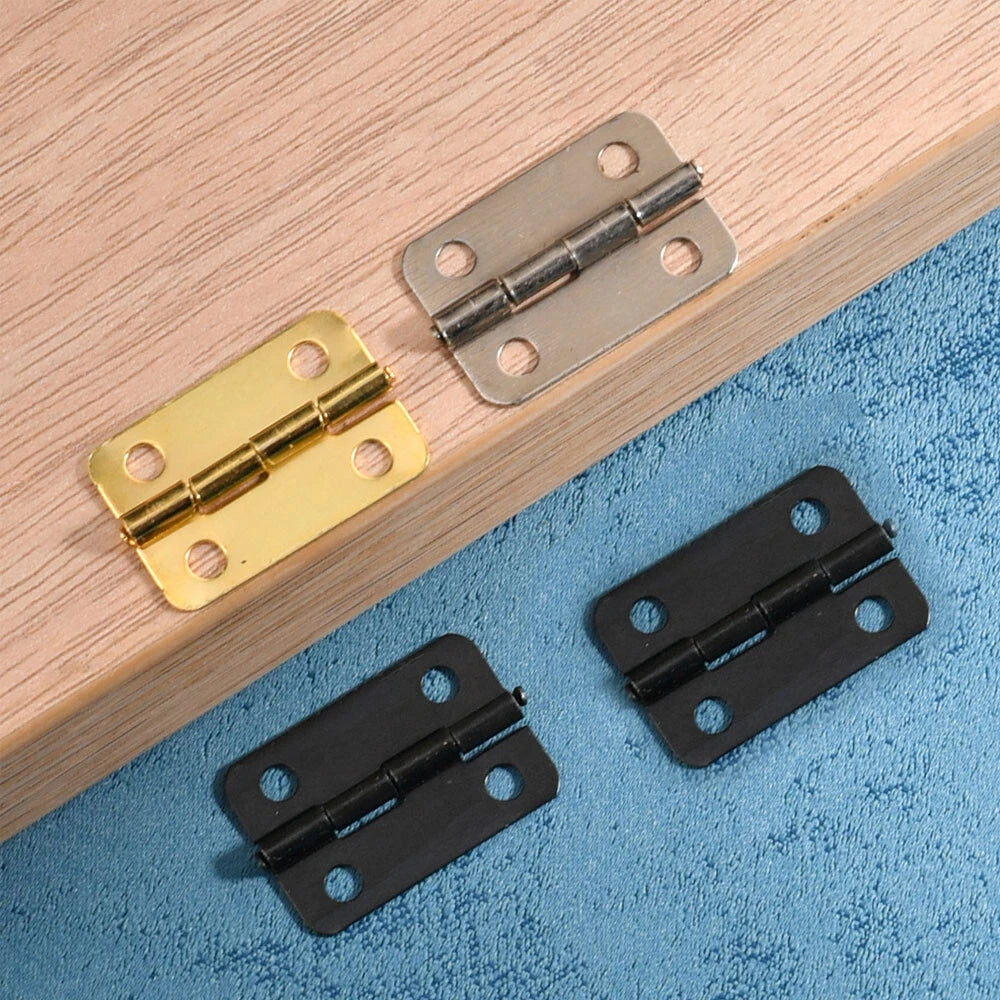 24pcs Mini Jewelry Box Hinges for Dollhouse Craft Cabinet (23mm x 15mm)