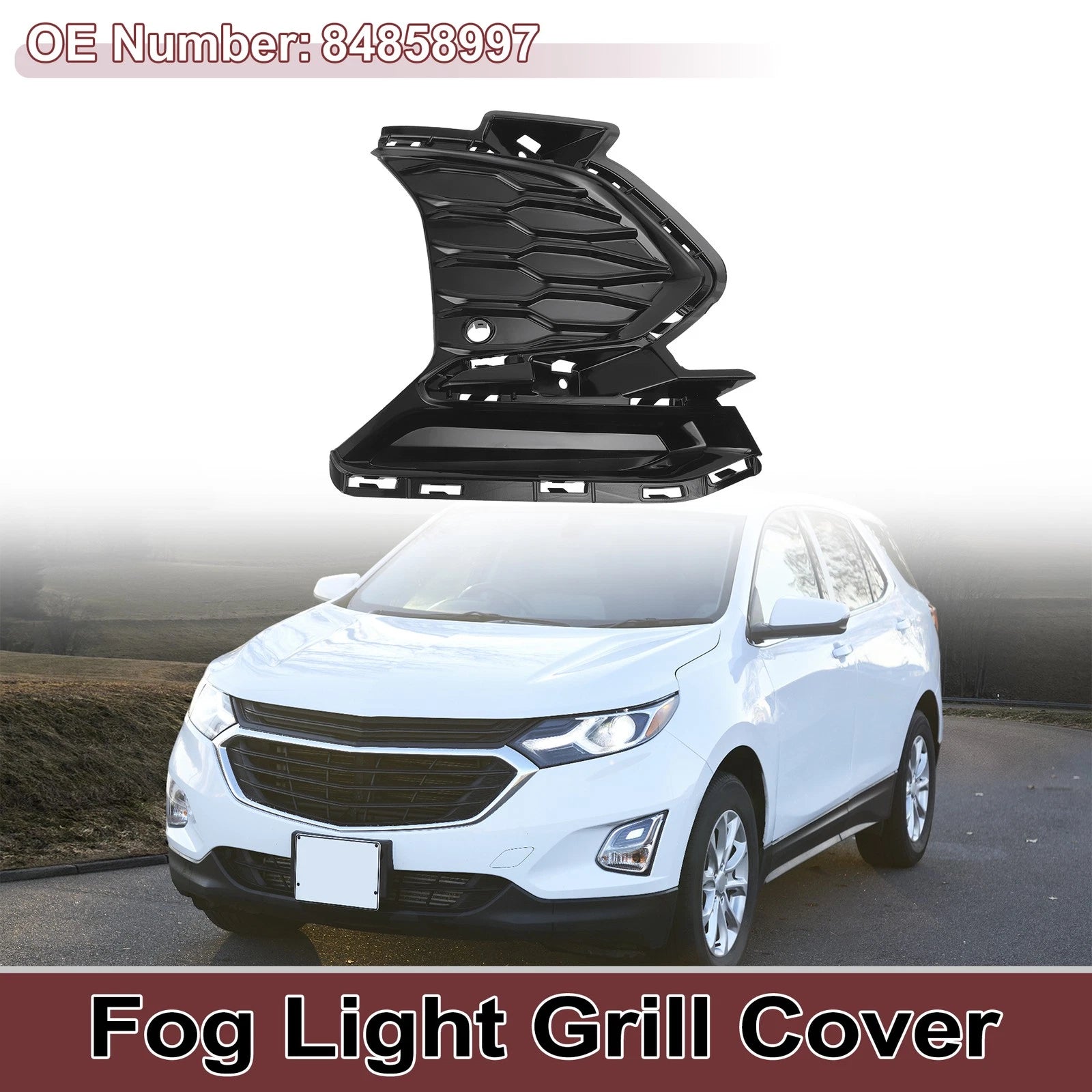 1 Pc Fog Light Grill for Chevy Equinox (2021–2023) No. 84858997