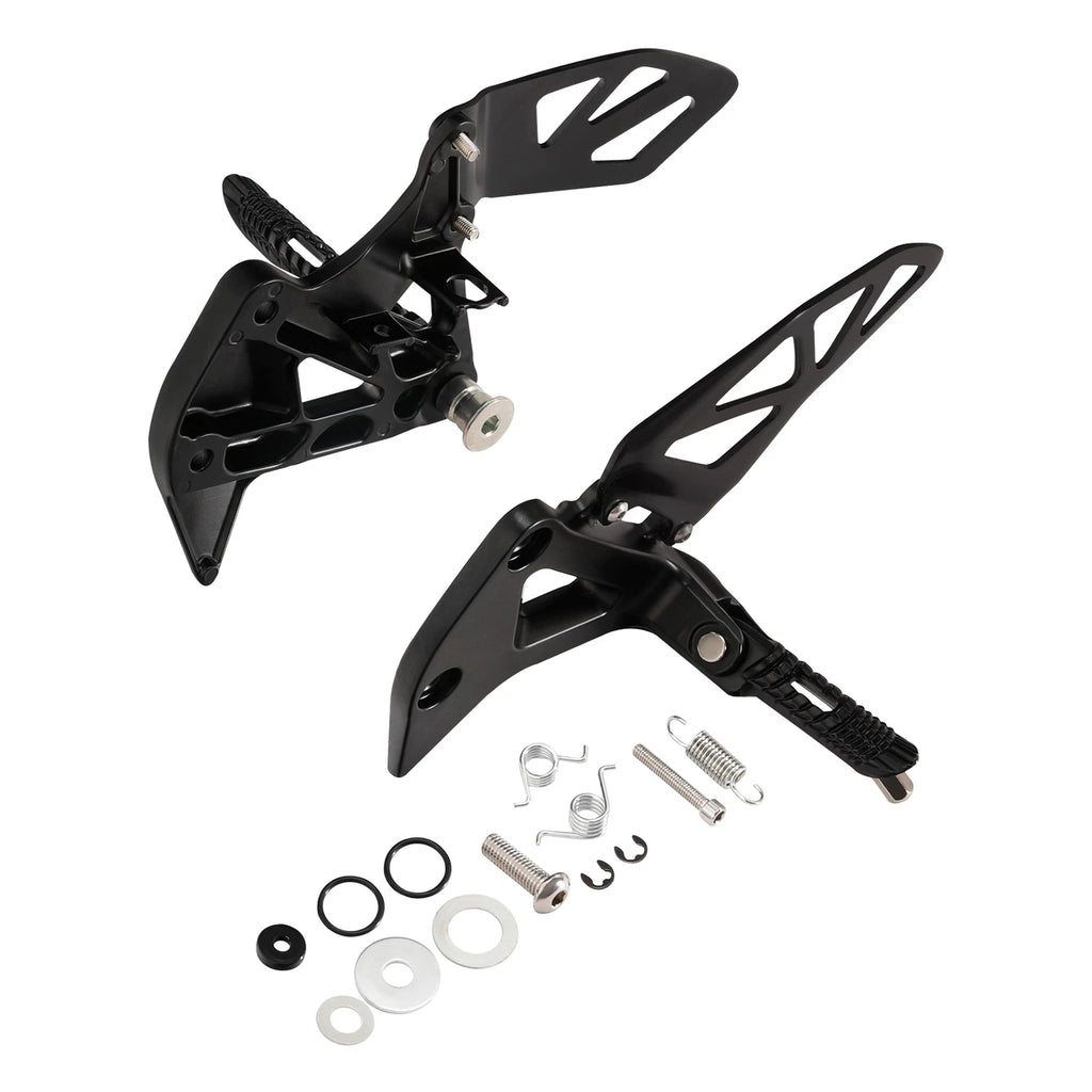 Front Rider Driver Footpegs Footrests Bracket for Suzuki GSXR1000 (2017–2025)