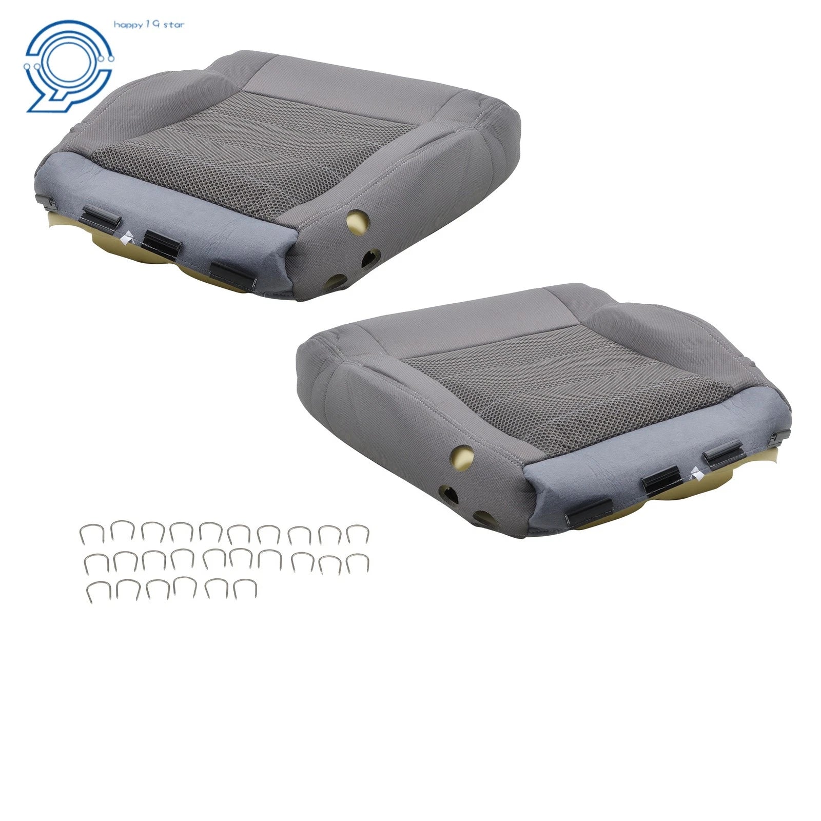 Set of 2 Cloth Seat Covers with Foam Cushion for Jeep Wrangler (2007–2012)