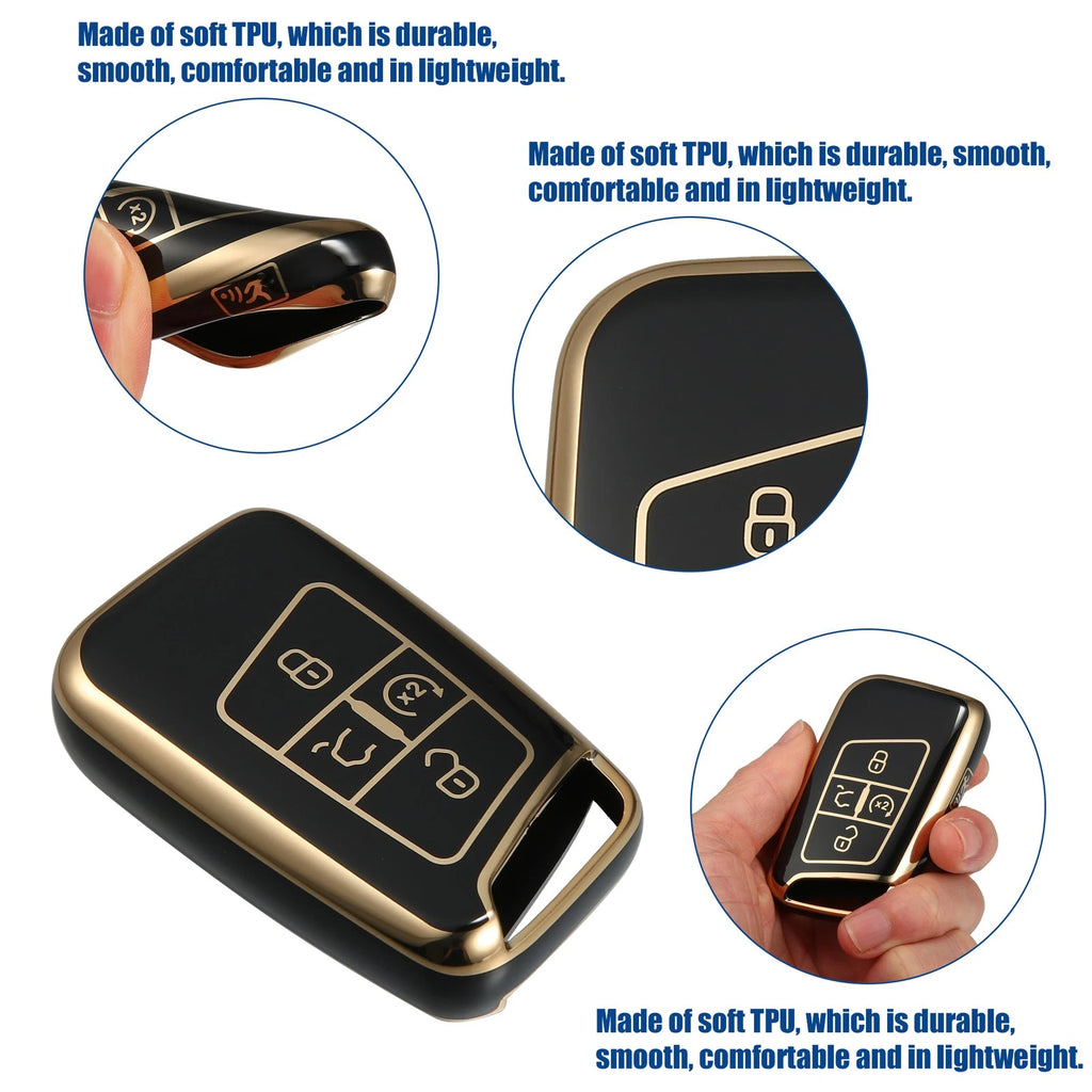 TPU Keyless Entry Remote Cover for Volkswagen Jetta (2018–2023) Black