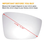Right White Mirror Glass for Seat MII, Skoda, Volkswagen (Non-heated)
