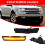 2X Smoke Lens LED Amber Front Bumper Side Marker Light for Lincoln MKX (2007–2010)