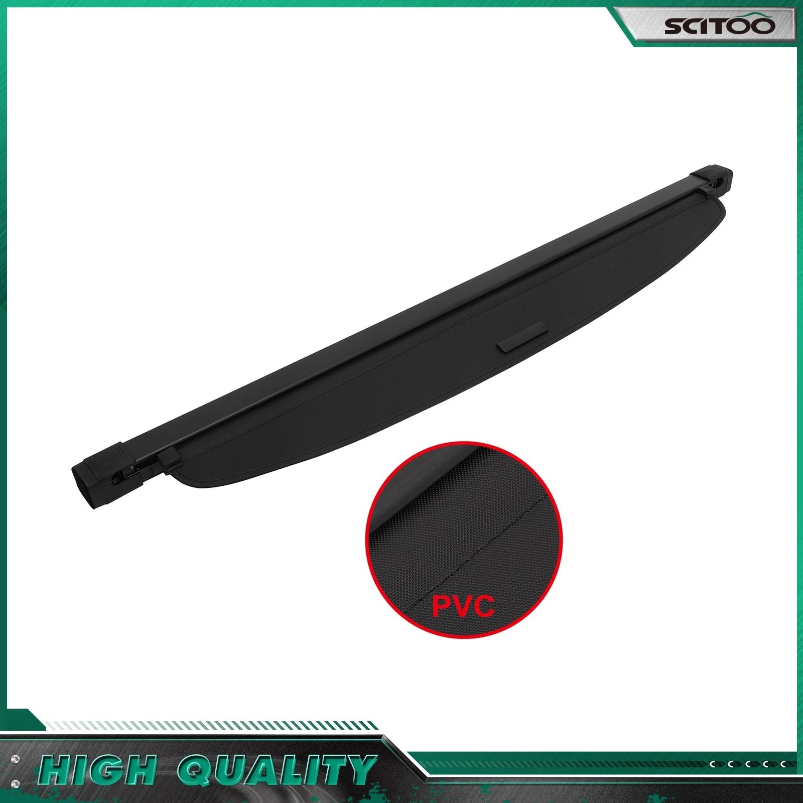 Retractable Black Cargo Cover Privacy Shield for Toyota RAV4 (2019–2024)