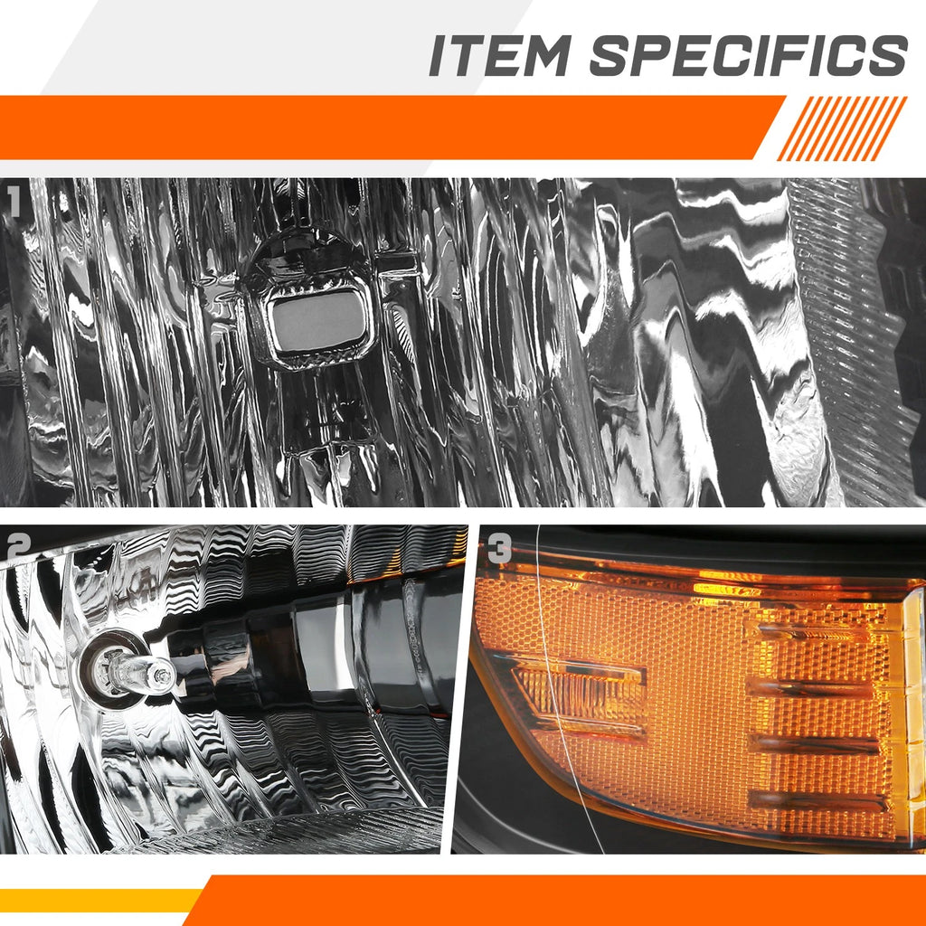 Right Side Headlight for Chevy Silverado 1500 LTD (2019–2022) Black Clear