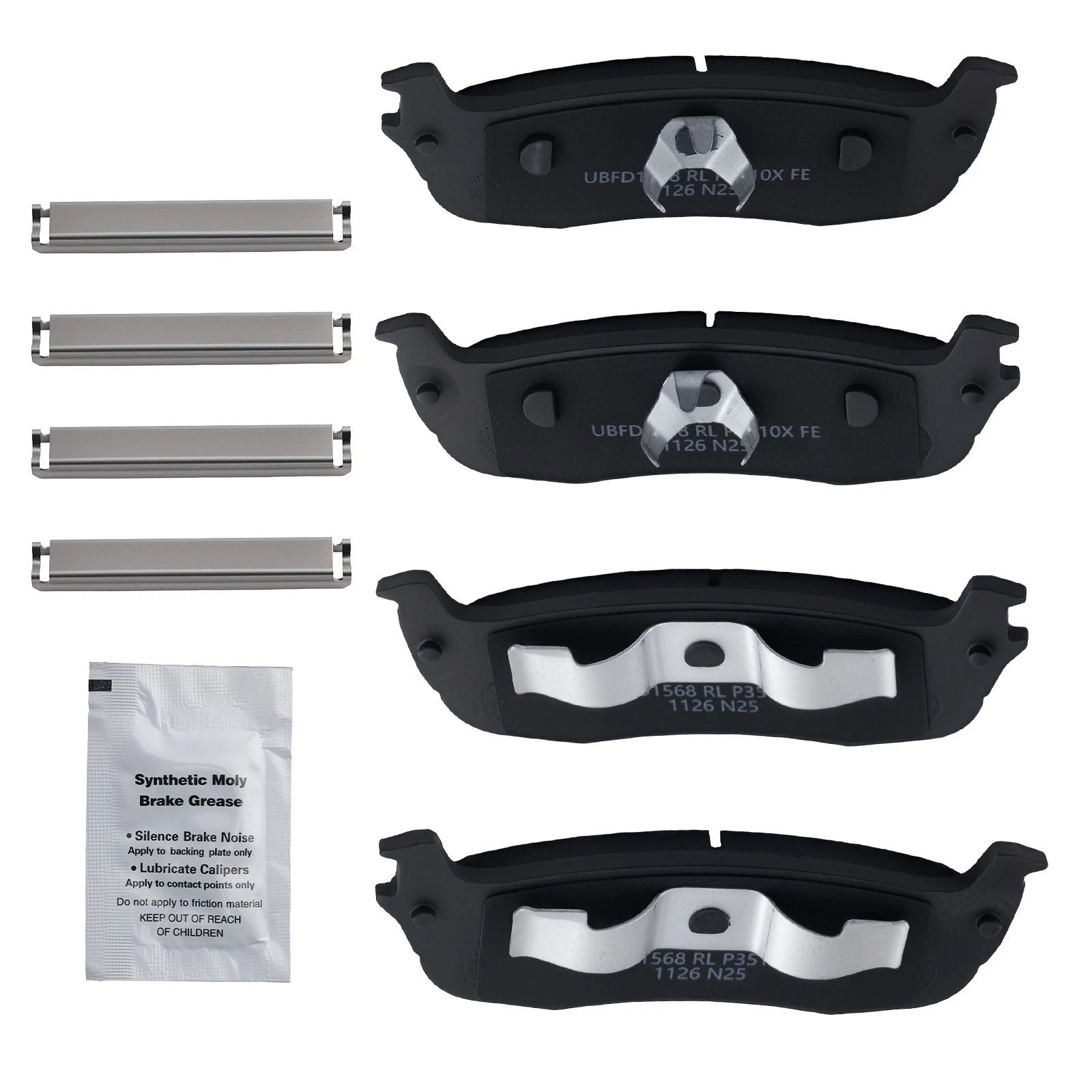 Rear Brake Pads for Ford Expedition 1997-2002, F-150 1999-2004 (L & R)