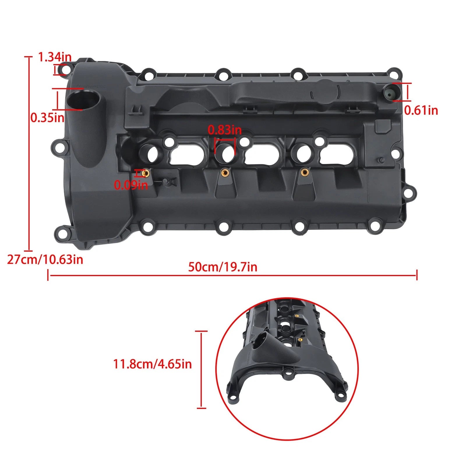 Left Side Engine Valve Cover for Land Rover LR4 Discovery Range Rover (2010–2016)