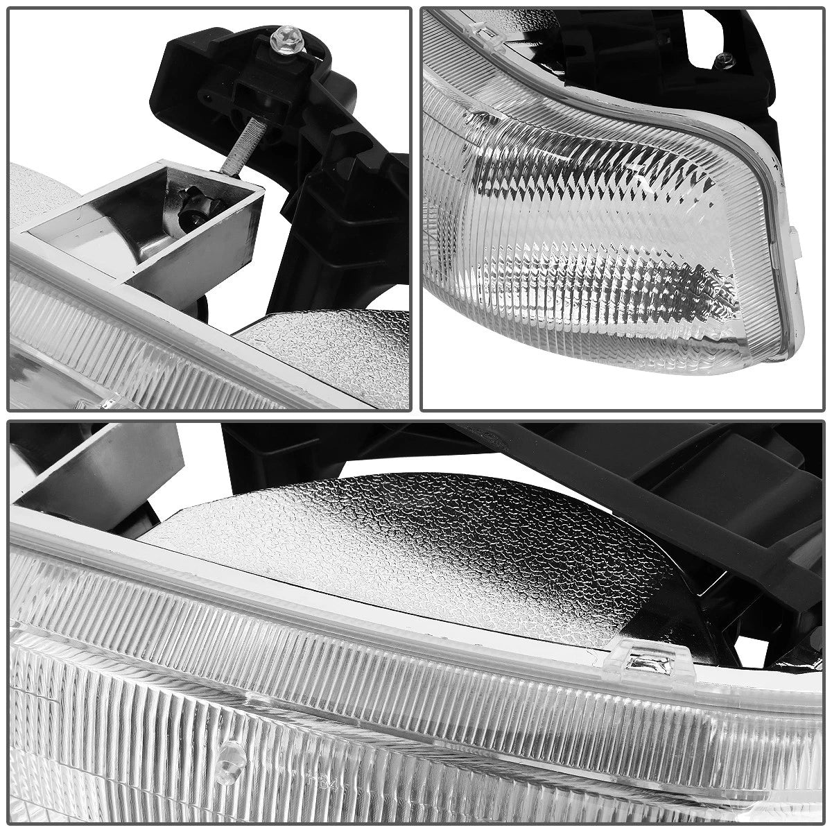 Set of 4 Chrome Clear Headlights Bumper Lamps for Silverado Suburban Tahoe (1999–2006)
