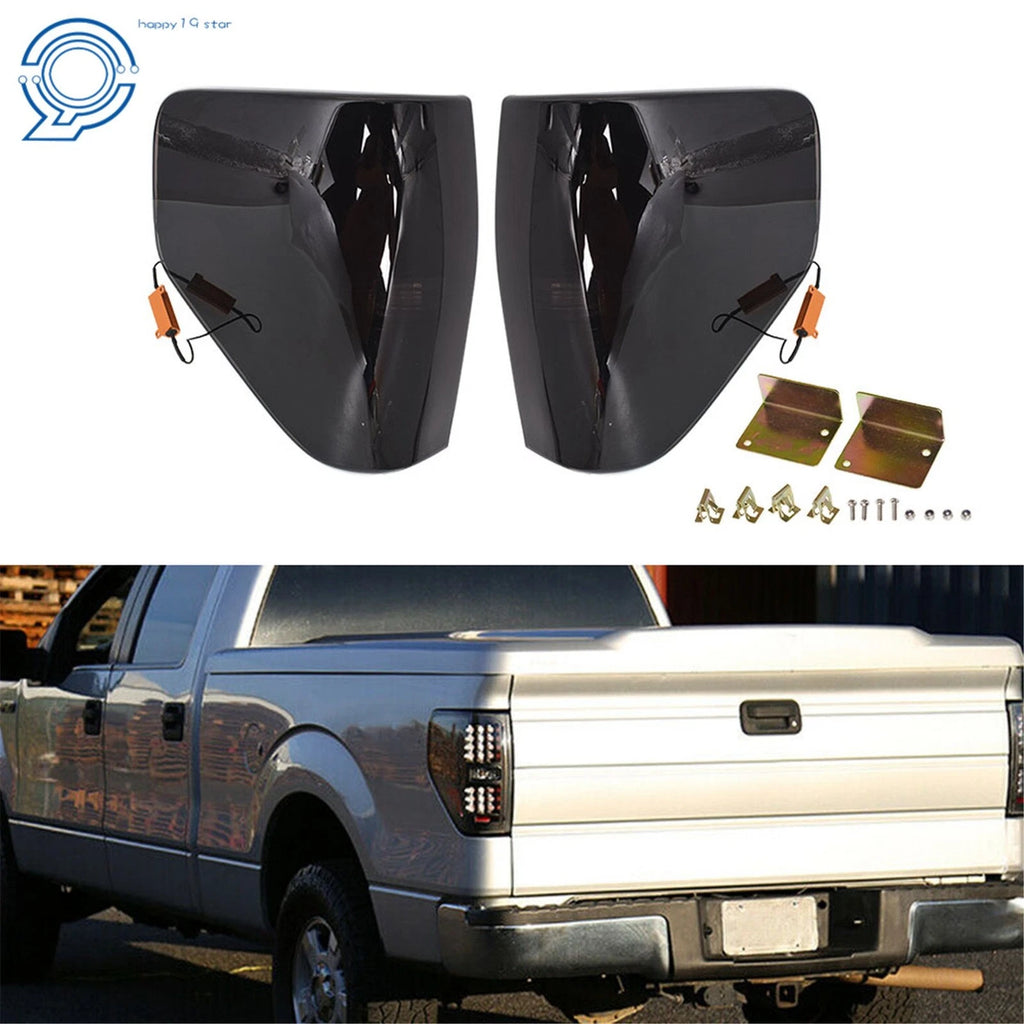 2X Black Housing LED Brake Tail Lights for Ford F150 (2009–2014)