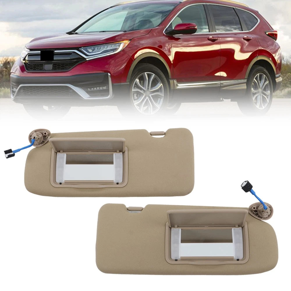 Sunvisor Pair with Lights and Mirror for Honda CR-V (2017-2022)