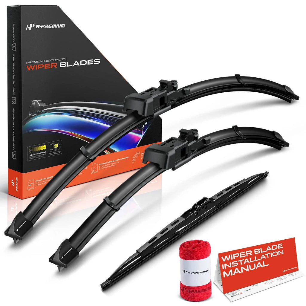 Set of 3 Wiper Blades for Chevy Equinox GMC Terrain (2010–2017)