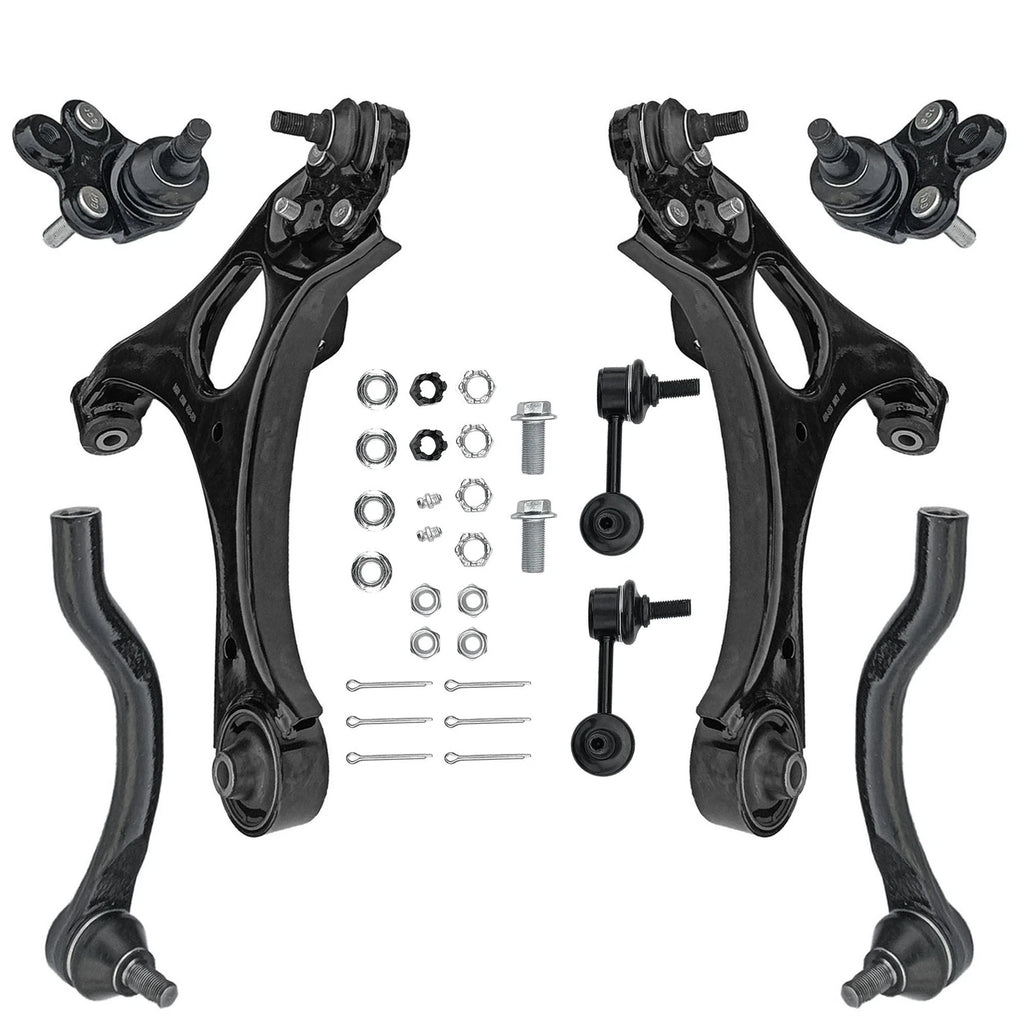 8pc Suspension Kit Control Arm Tie Rod Ends for Honda Civic 2006–2011