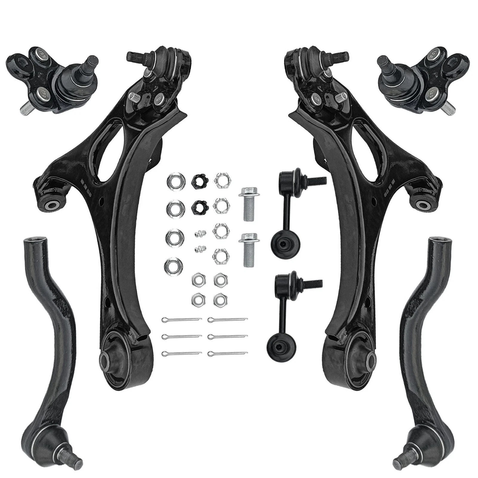 8pc Suspension Kit Control Arm Tie Rod Ends for Honda Civic 2006–2011