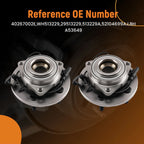 Set of 2 Front Wheel Hub Bearings for Dodge Dakota (2005-2011) ABS