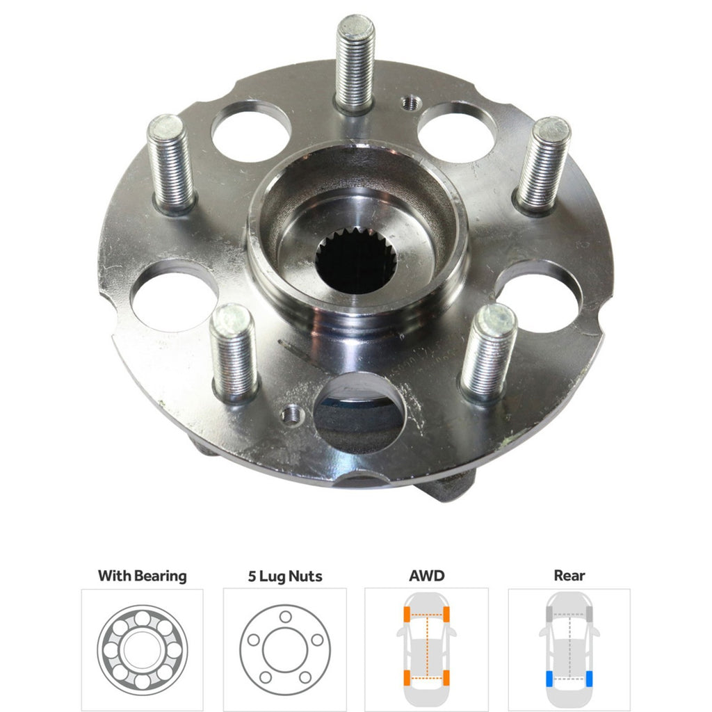 Wheel Hubs for Honda CR-V (2012–2016) Rear Left & Right with Bearing AWD