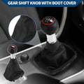 5 Speed Gear Shift Knob with Dust Cover for Audi A3 (2000–2003) Black Plastic