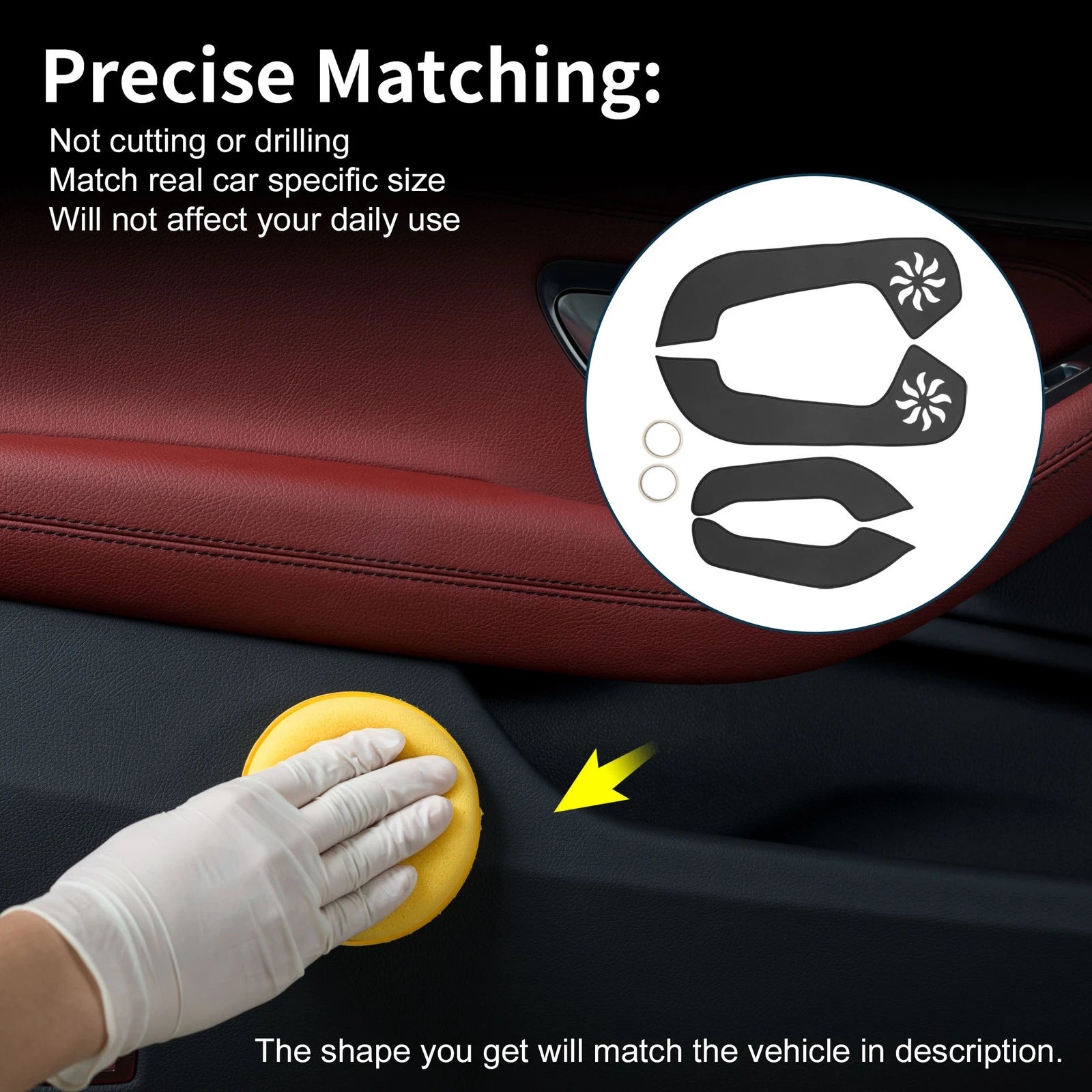 Set of 1 Car Door Anti Kick Pad Sticker Protector for Hyundai Accent (2006–2011)