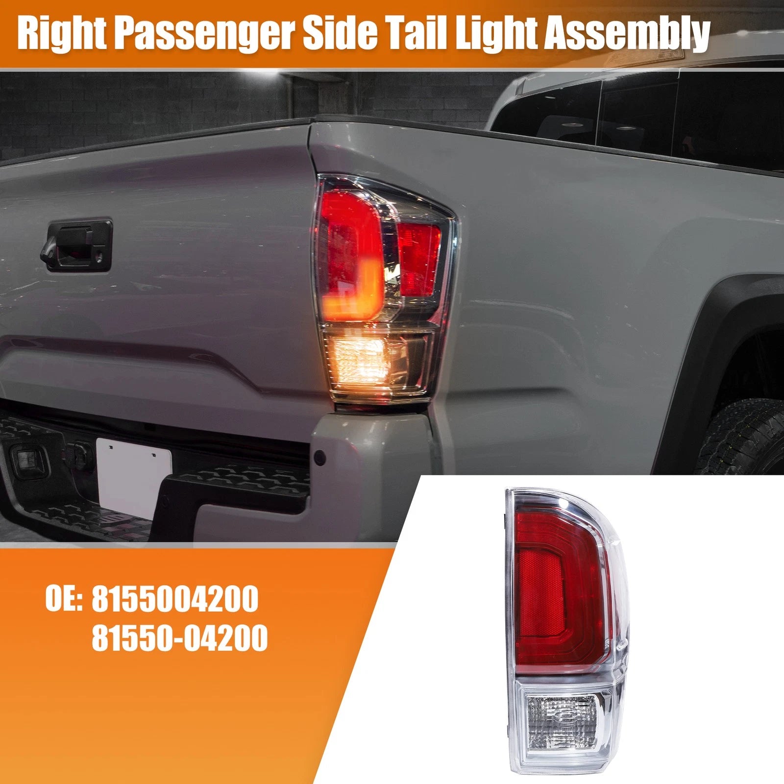 Right Side LED Tail Light Assembly for Toyota Tacoma (2016–2021) No. 8155004200