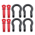 Set of 4 Heavy Duty D Ring Shackles with 3/4" Pin (28660lbs Break Strength)