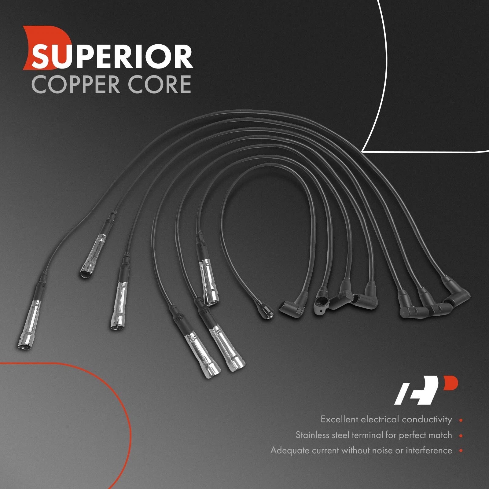 7x Spark Plug Wire Set for Benz W114 W123 W116 (1973–1976)