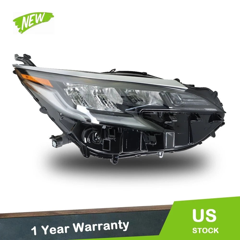 Headlight Headlamp for Toyota Sienna XSE (2021–2022) Right Side LED Black Clear