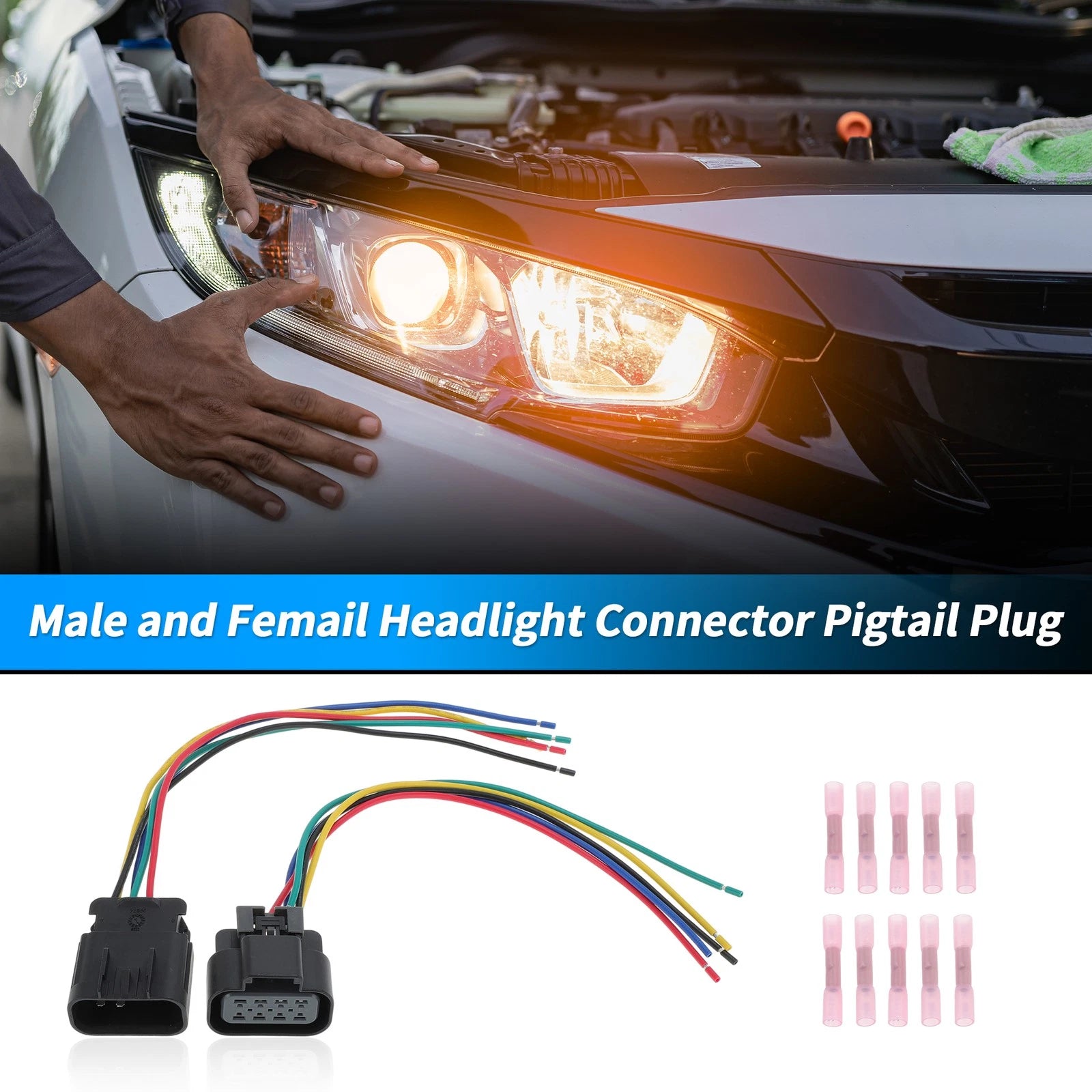 Headlight Connector Harness Plug Wire for Chevy Silverado (2007–2018)