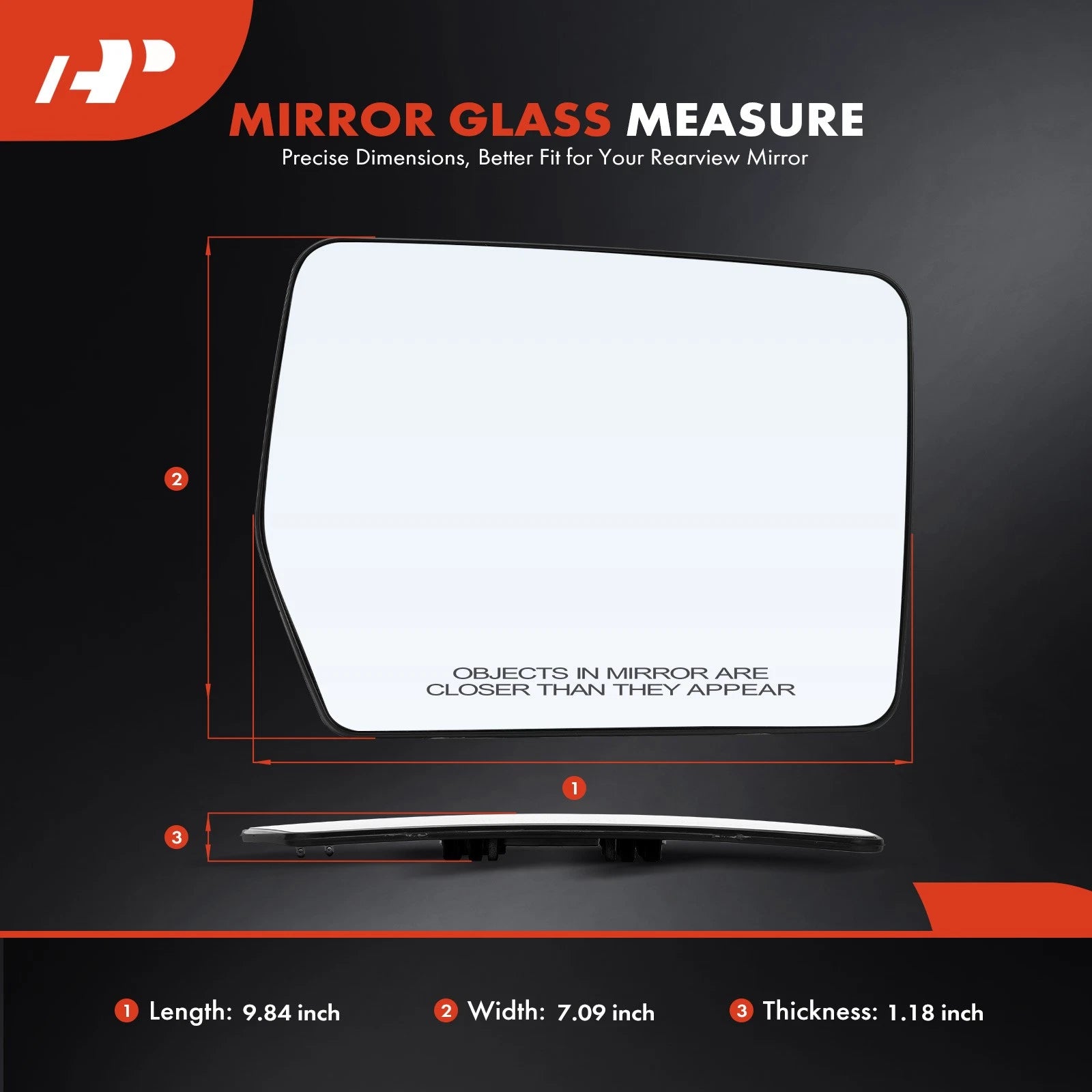 Heated Passenger Mirror Glass with Power Adjust for Ford F-150 (2011–2014)