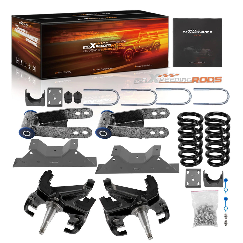6" Front 8" Rear Spring Drop Kit for Chevy C10 GMC C15 2WD (1973–1987)