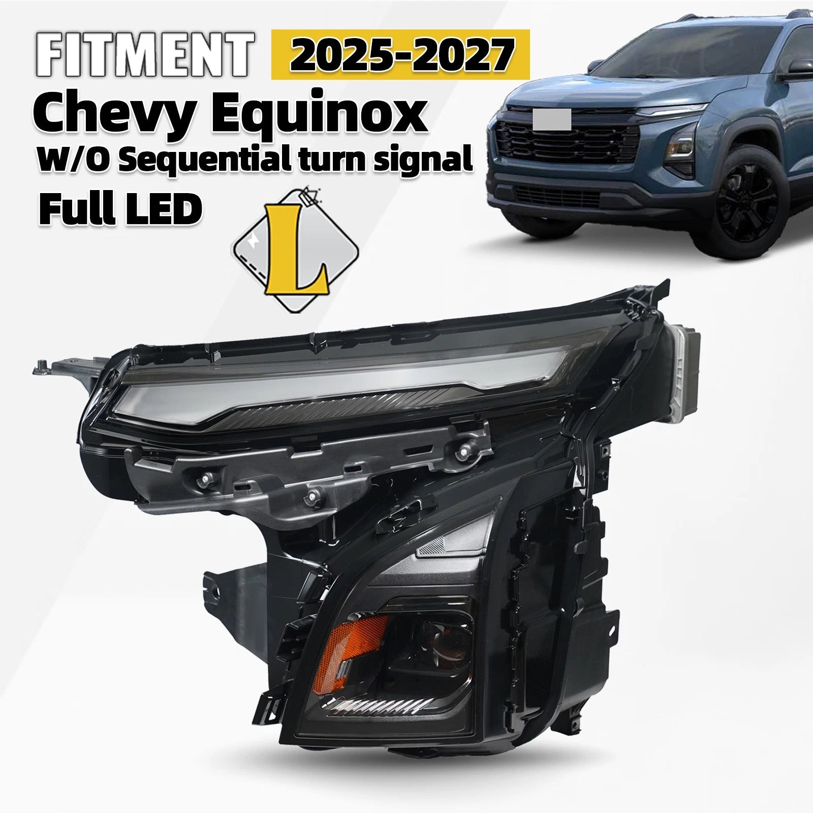 Full LED Headlight for Chevy Equinox (2025–2027) Left