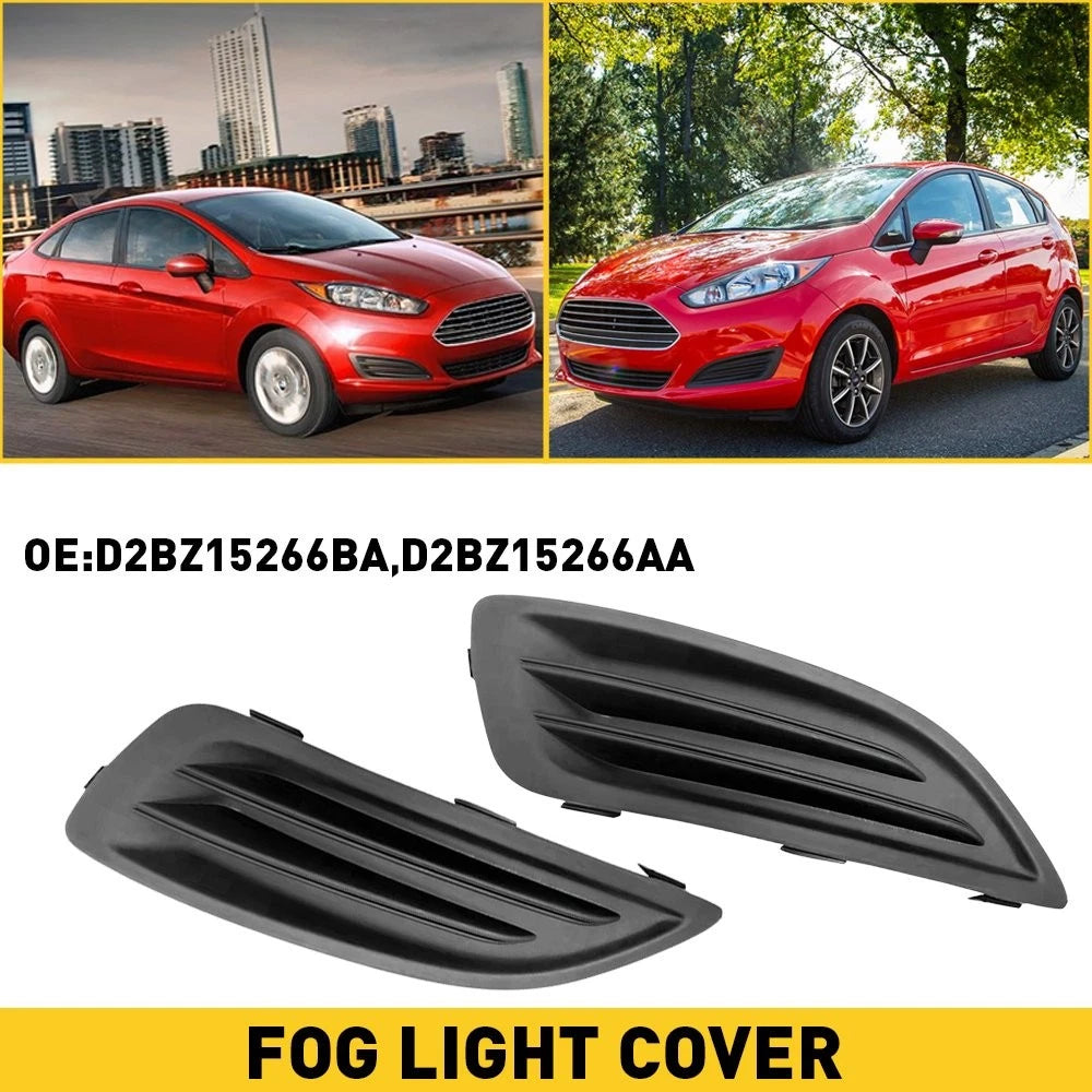 Set of 2 Front Bumper Fog Light Hole Covers for Ford Fiesta (2014–2019) D2BZ15266AA