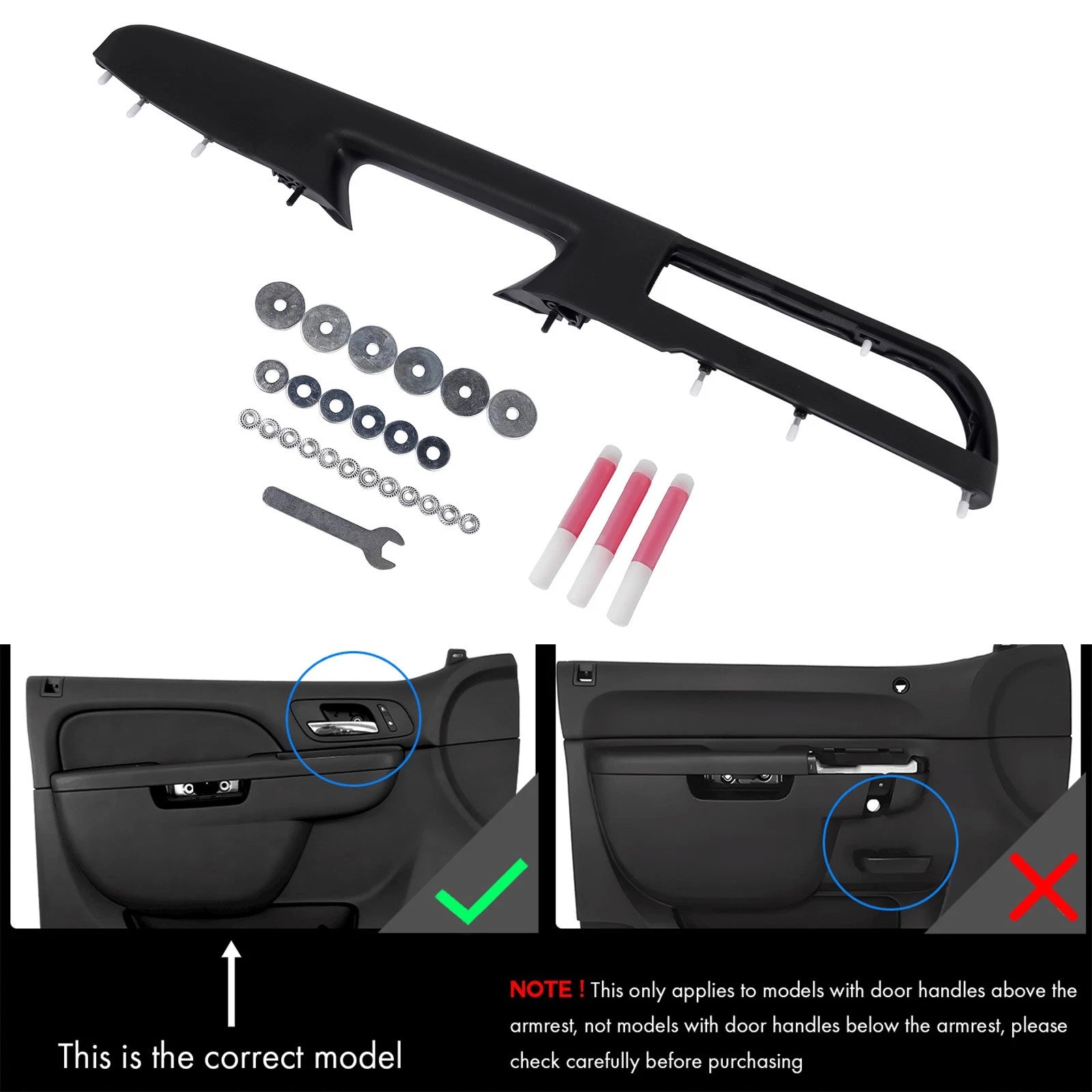 Passenger Right Door Panel Handle Armrest for Silverado