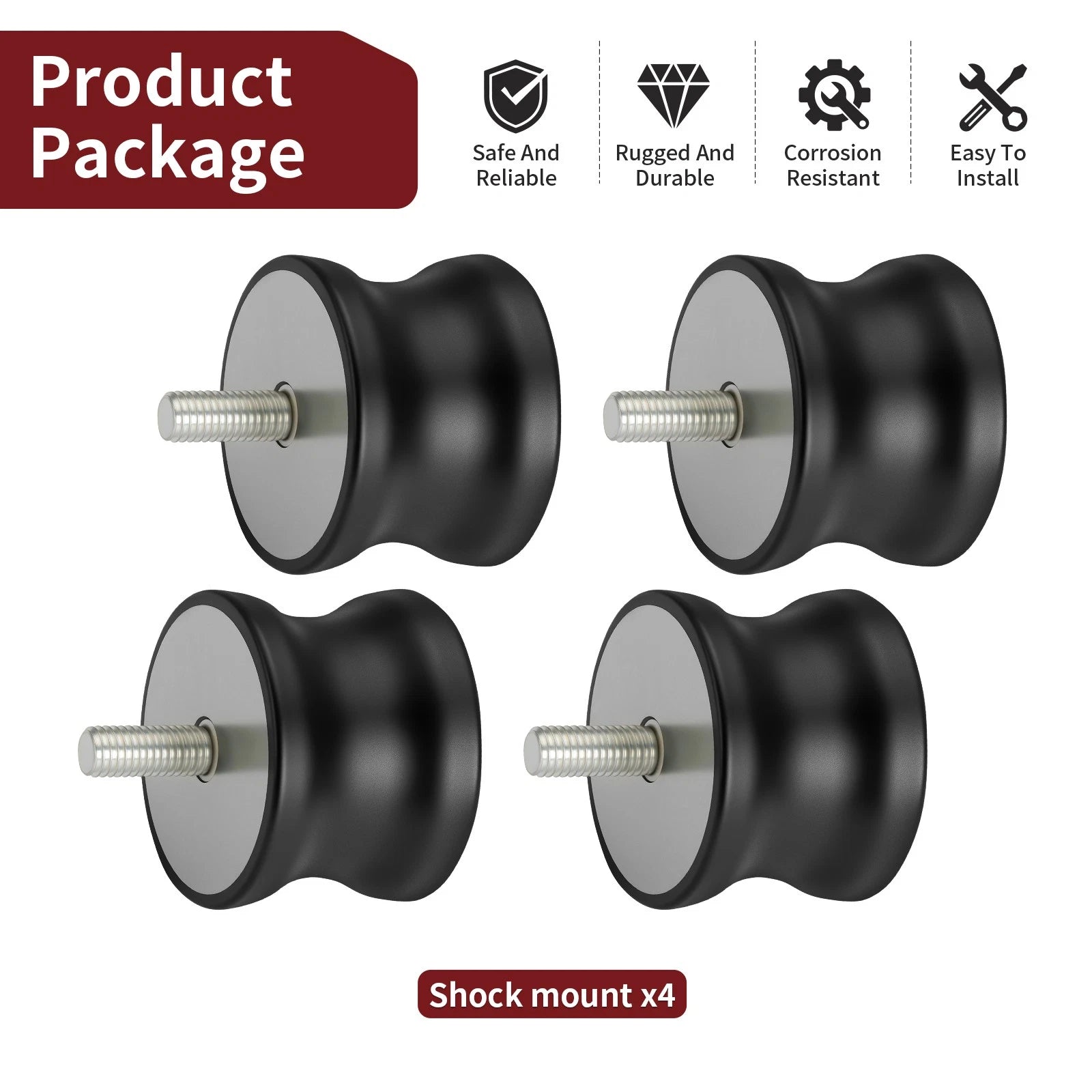 4 Pack Shock Mount 939010230 for Multiquip Mikasa MVC88