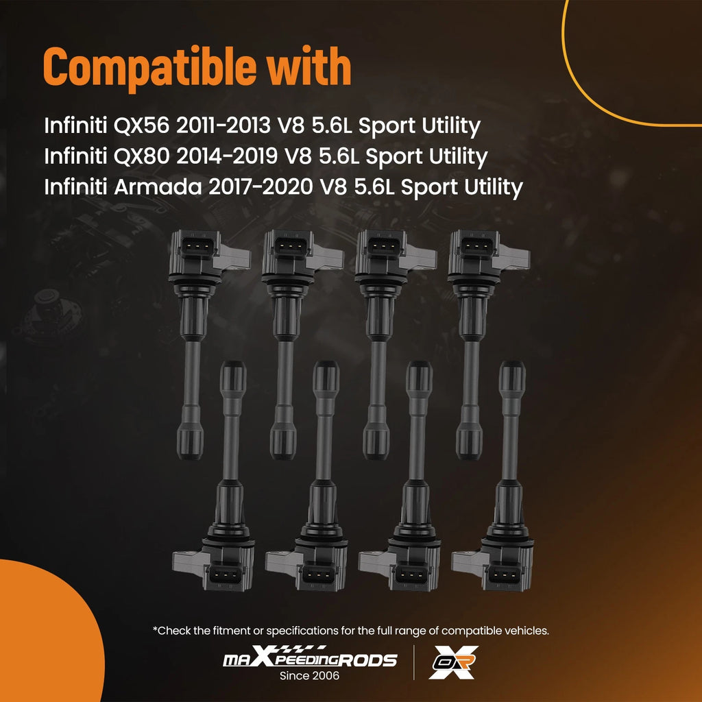 Engine Ignition Coil Pack UF677 for Infiniti QX56/QX80/Armada 2011–2020