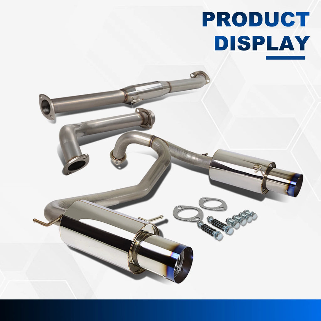 Catback Exhaust System for Hyundai Tiburon V6 2.7L (2003–2006) Dual 4" Tip