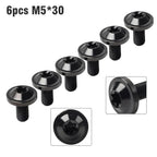 6 x Titanium Alloy M5x30mm Torx Head Bolts for Bike Motorcycle