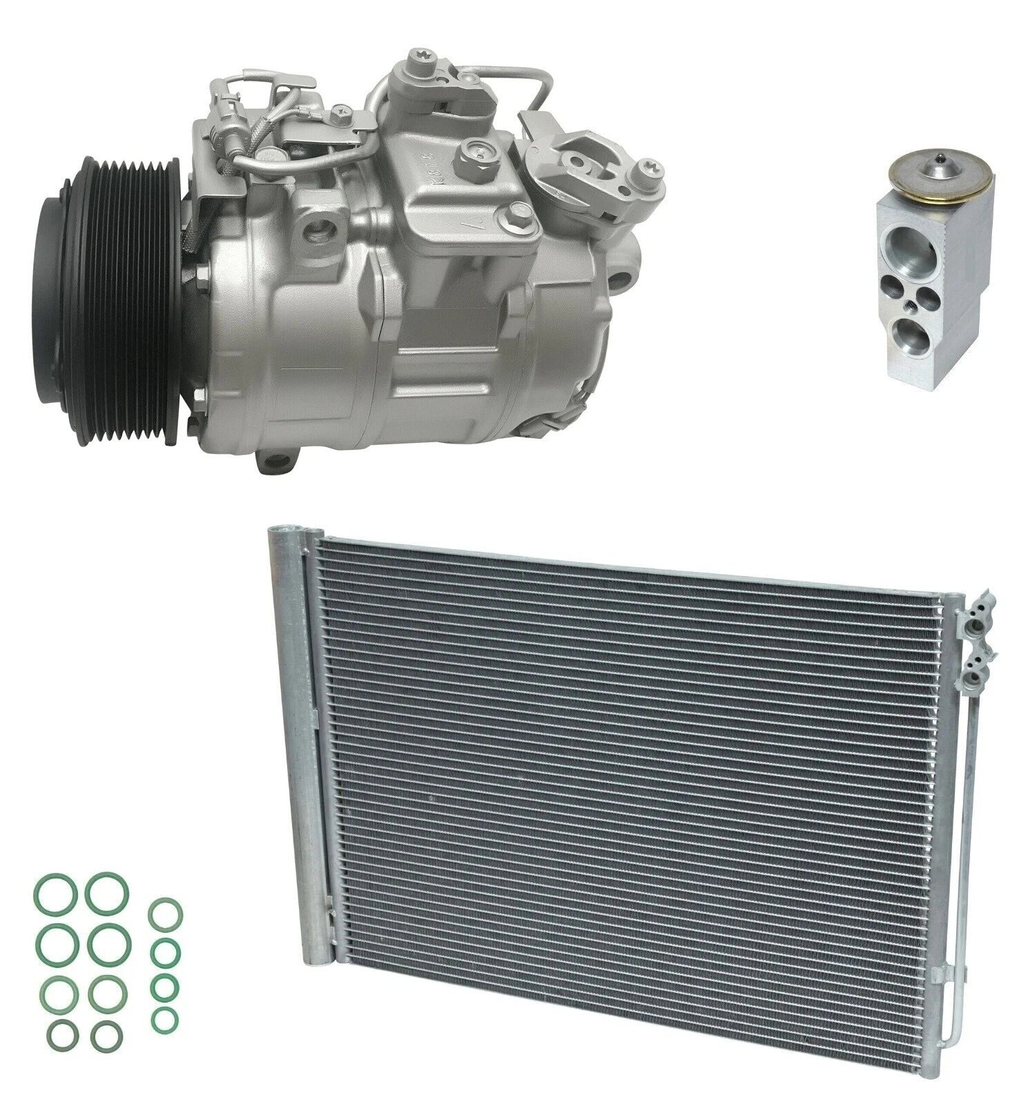 A/C Compressor Kit with Condenser for BMW 640i Gran Coupe 3.0L (2016)