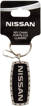 Chrome and Black Rivet Keychain for Nissan (Car, Truck, SUV)