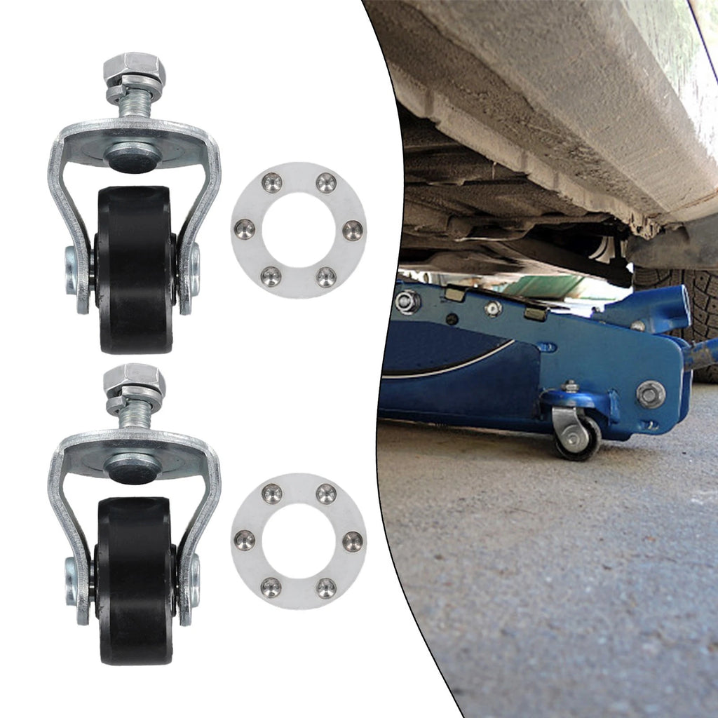 Set of 2 Swivel Castors for 2 Ton Hydraulic Trolley Wheels