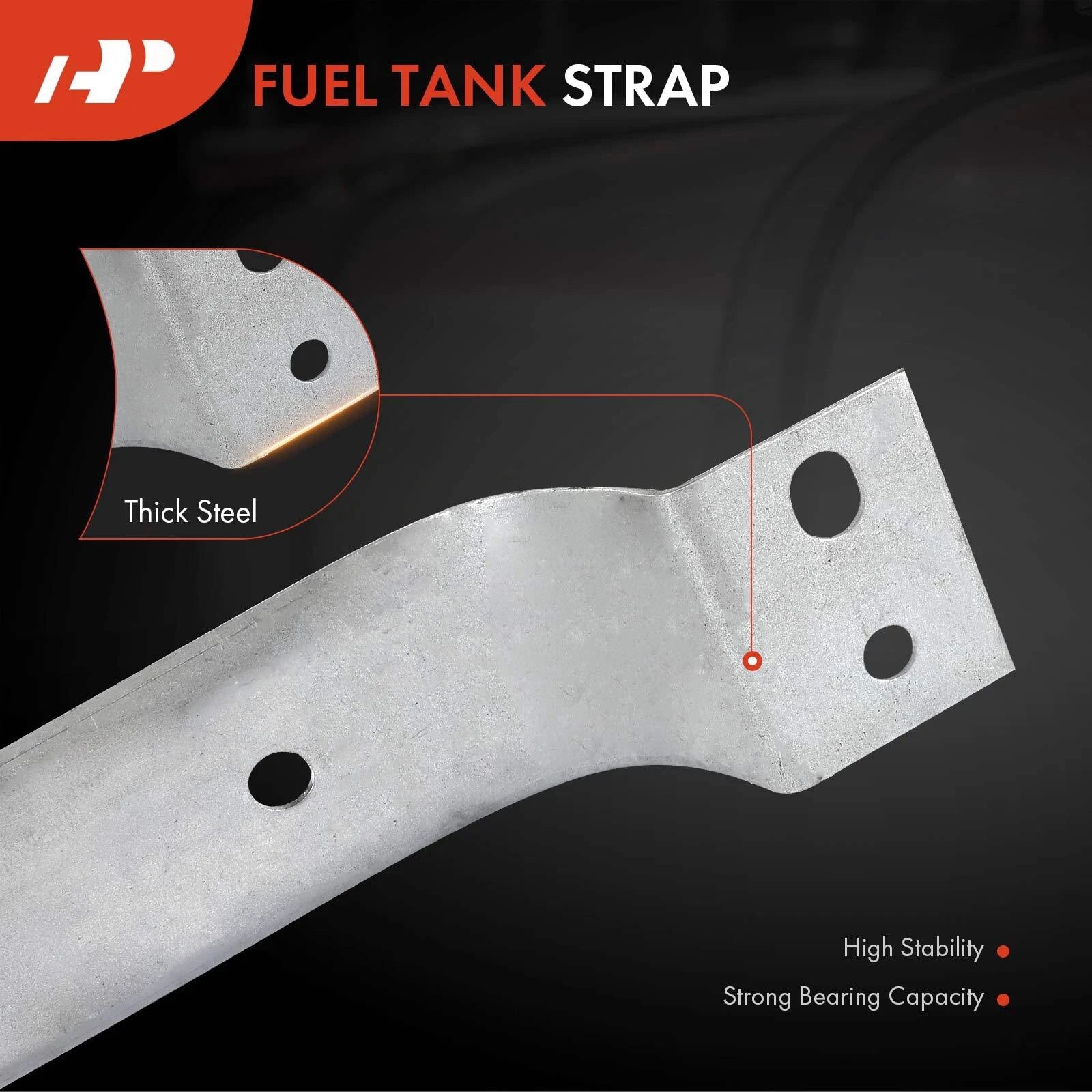 2X Steel Fuel Tank Straps for Jeep Grand Wagoneer (1984–1991)