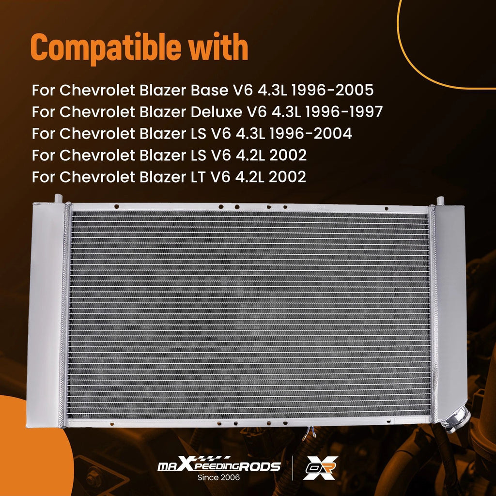 All Aluminum Radiator for Chevy S10/Blazer/GMC Jimmy (1996–2005)