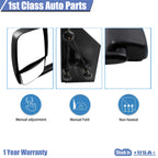Pair Manual Side View Mirrors for Chevrolet Express GMC Savana (2003-2017)