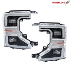 Set of 2 LED Chrome Headlights for Ford F250 F350 Pickup (2020–2022)