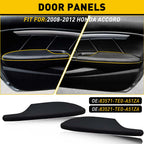 Set of 2 Door Armrest Panels for Honda Accord Coupe (2008–2012) Black Leather