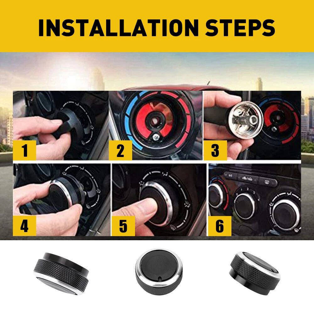 3X HVAC AC Fan Control Knob Switch for Toyota Tacoma (2005–2015)
