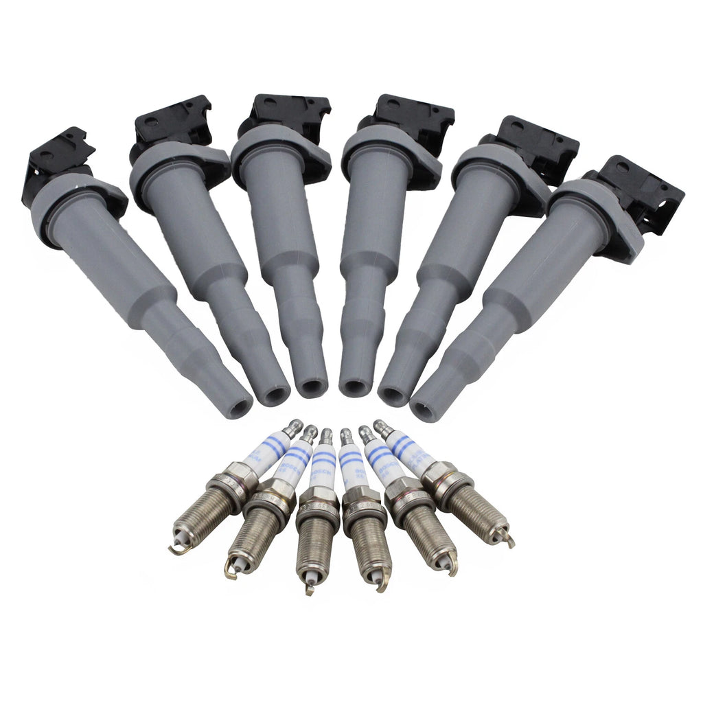 Set of 6 Ignition Coils & 6 Double Platinum Spark Plugs for BMW E90 E83 (2007–2013)