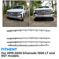 Chrome Grille Trim Molding Covers for Chevy Silverado 1500 LT RST (2019–2021)