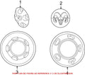 Genuine OEM Wheel Cover for Ram 3500 (2002–2010) 52106937AC