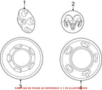 Genuine OEM Wheel Cover for Ram 3500 (2002–2010) 52106937AC