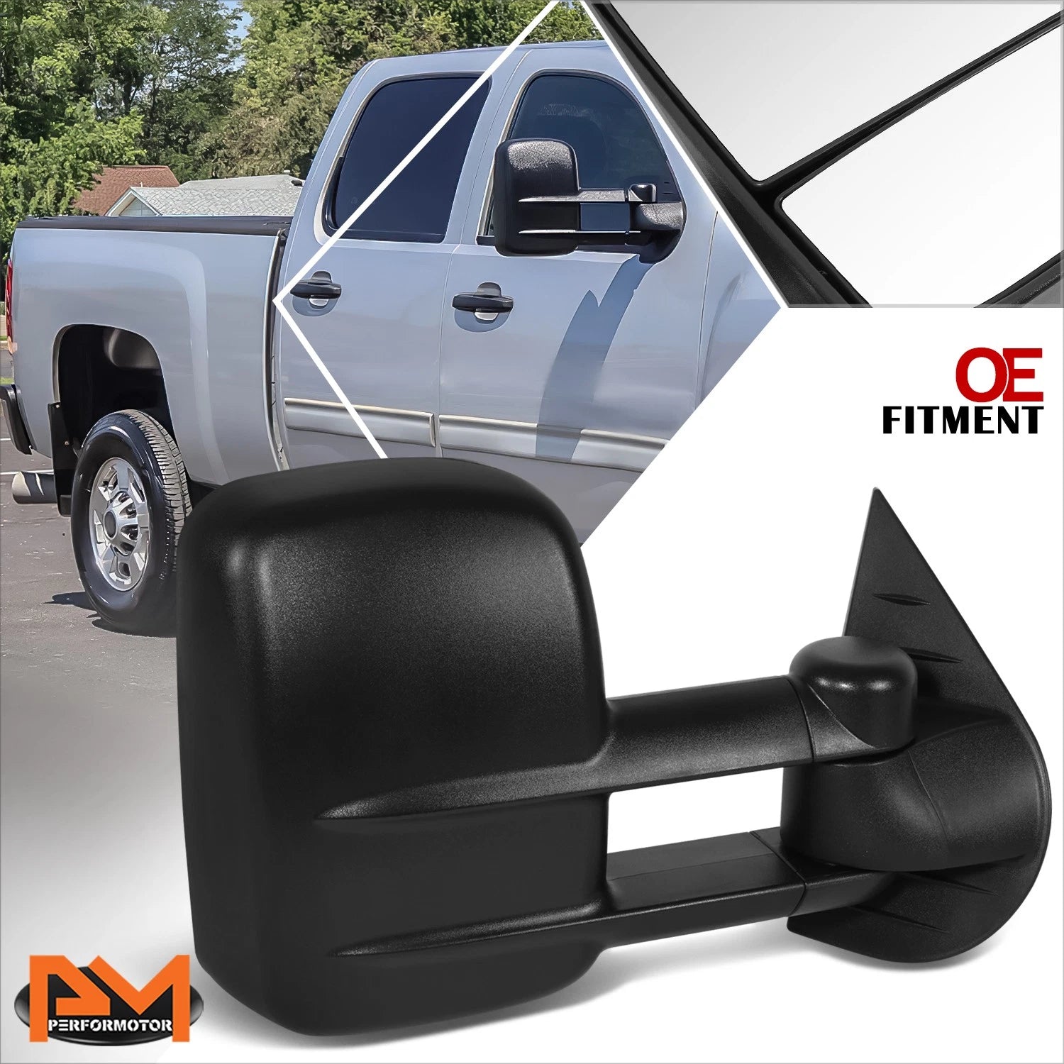 Power Adjust Heated Side View Mirror Right for Silverado/Sierra 1500-3500 (2007–2013)