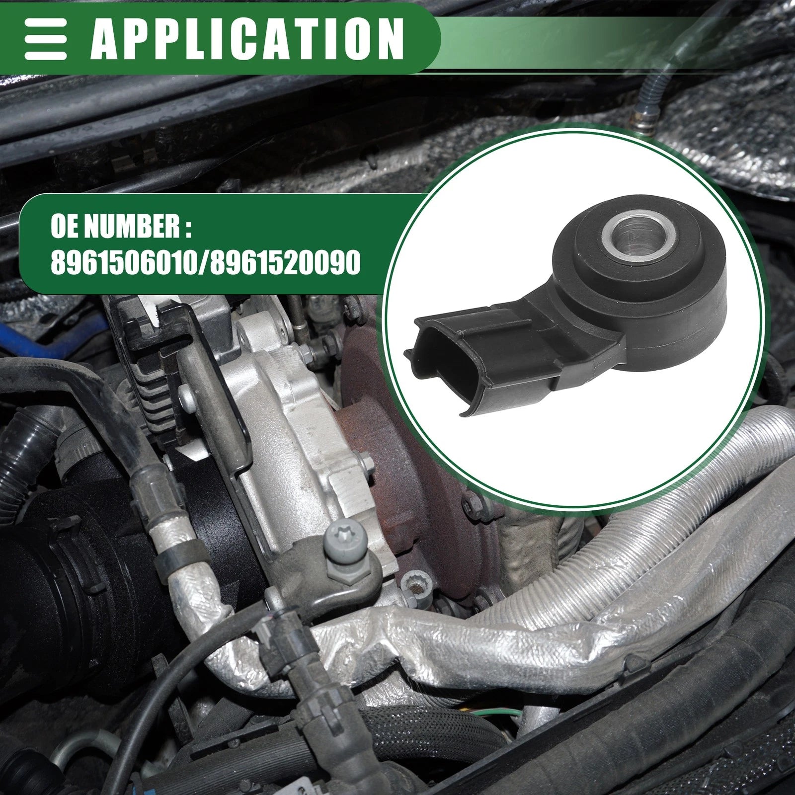 2Pcs Knock Sensor for Toyota (No. 8961506010/8961520090)